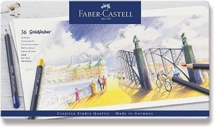 Faber-Castell Pastelky Goldfaber plechová krabička, 36 ks 114736 - obrázek 1