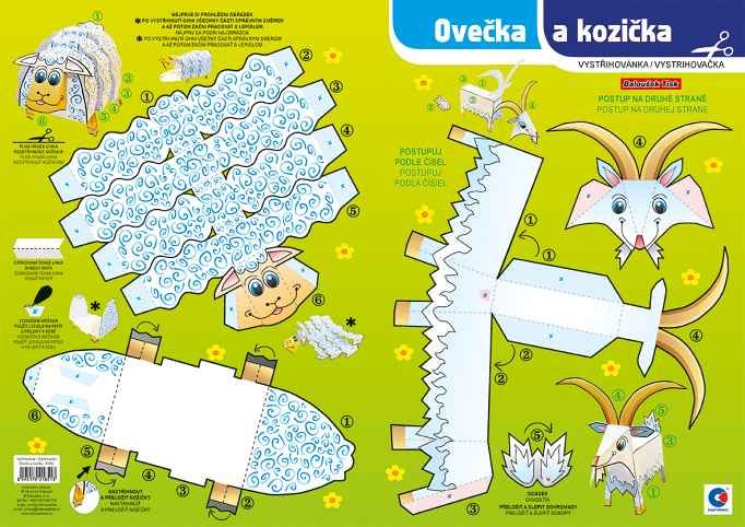 Vystřihovánka - Ovečka a kozička - obrázek 2