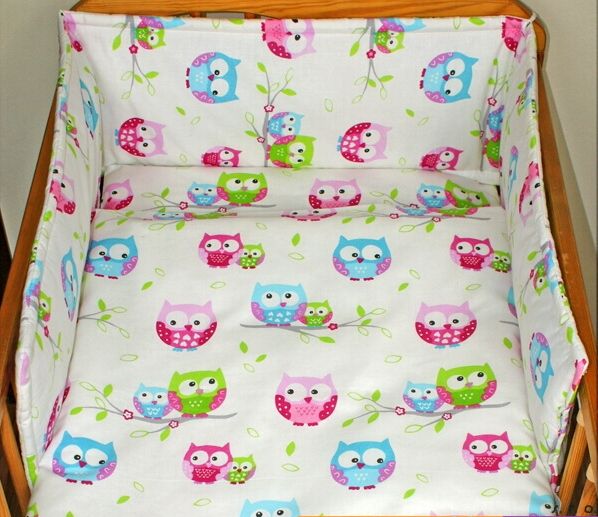 2-dílné povlečení do postýlky 90/120 cm Baby Dreams sovičky pink - obrázek 1