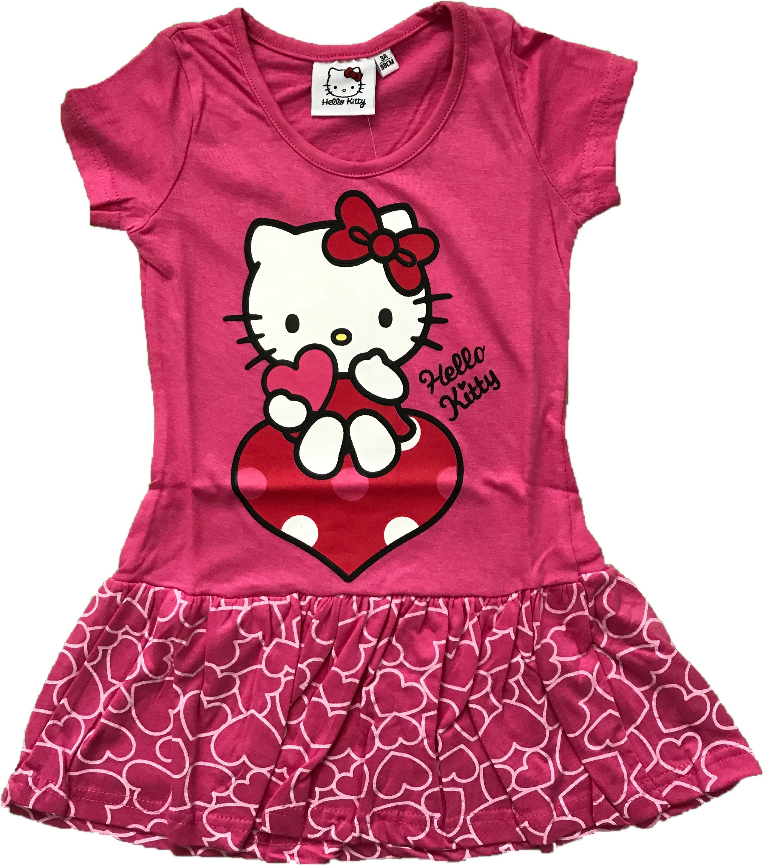 Hello Kitty šaty tmavě růžové 92 - 2 roky - obrázek 1