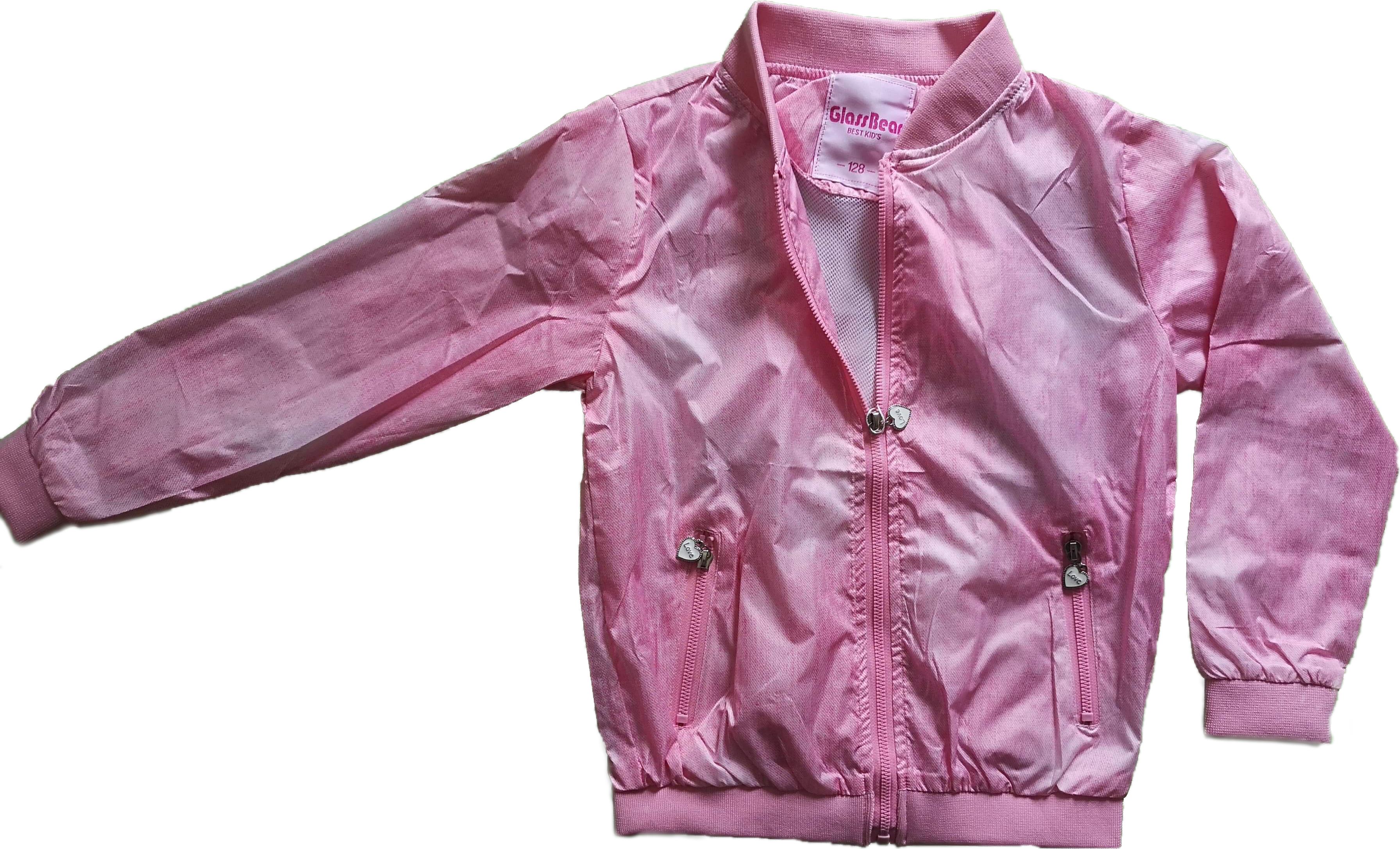 Růžová šusťáková bunda 98 - 3 roky - obrázek 1