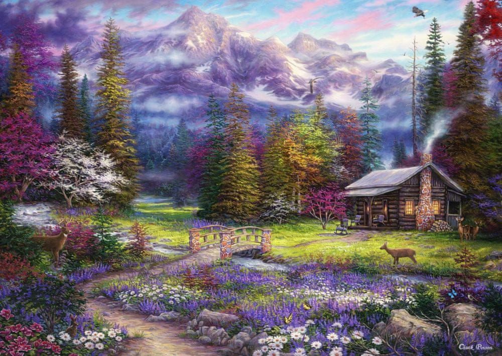 Grafika Puzzle 1000 dílků Chuck Pinson - Inspiration of Spring Meadows - obrázek 1