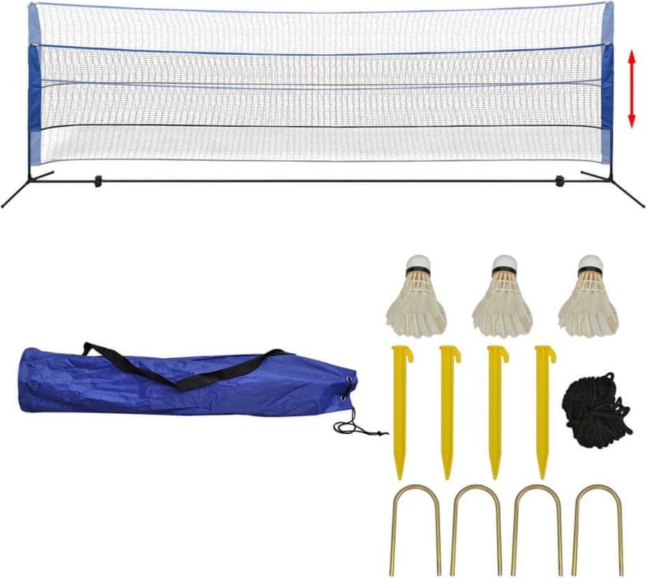 shumee Sada badmintonové sítě a košíčků, 500x155 cm - obrázek 1