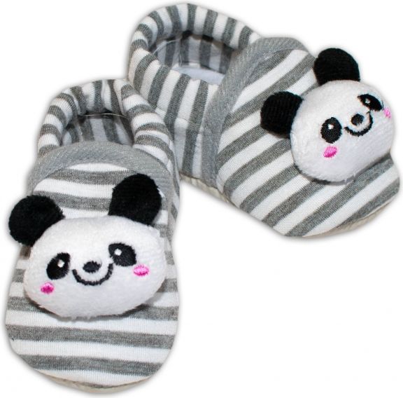 Botičky/capáčky Risocks Panda - proužek šedý - obrázek 1