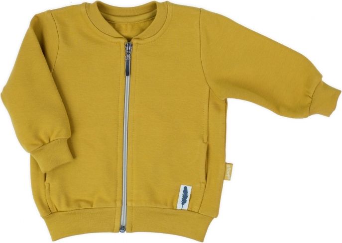 Kojenecká mikina Nicol, zapínání na zip, Indián - hořčicová, vel. 80 - obrázek 2