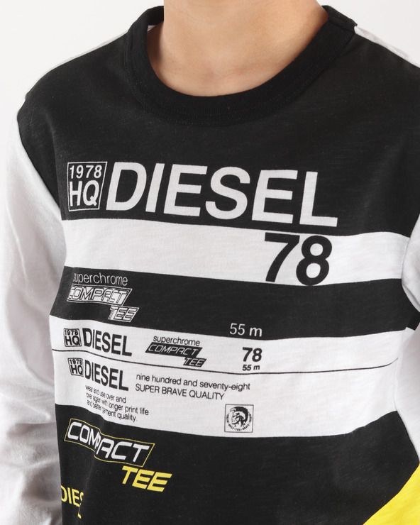 Tebre Triko dětské Diesel | Černá Bílá | Chlapecké | 16 let - obrázek 3