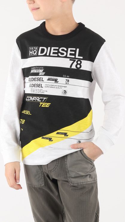 Tebre Triko dětské Diesel | Černá Bílá | Chlapecké | 14 let - obrázek 1