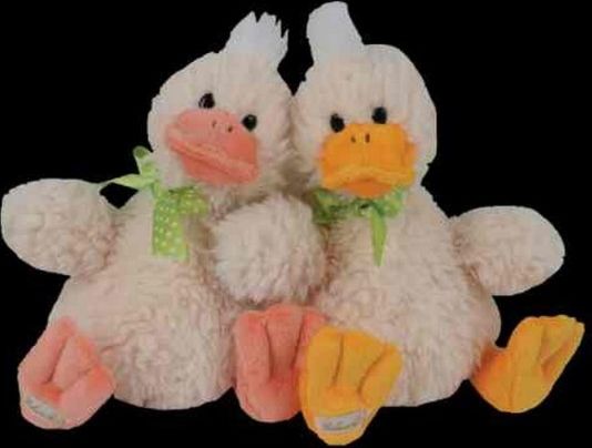 Bukowski QUACK BROTHERS kachna kluk, oranžový zobák,mašle střední (20 cm) - obrázek 1