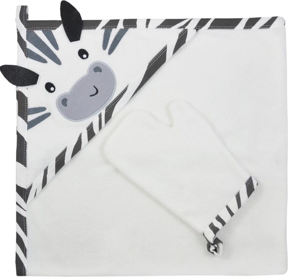 Dětská osuška s žínkou Koala Happy Zebra Varianta: pink - růžová - obrázek 1