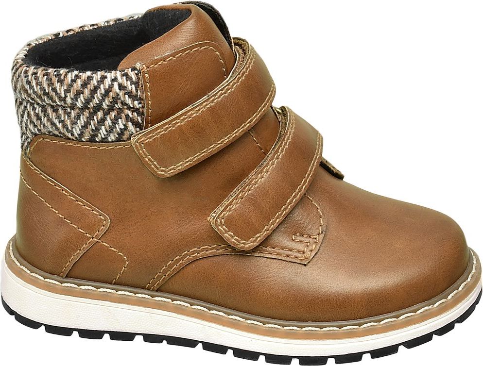 Deichmann - Bobbi-Shoes Hnědá dětská kotníková obuv na suchý zip Bobbi-Shoes 21 hnědá - obrázek 1