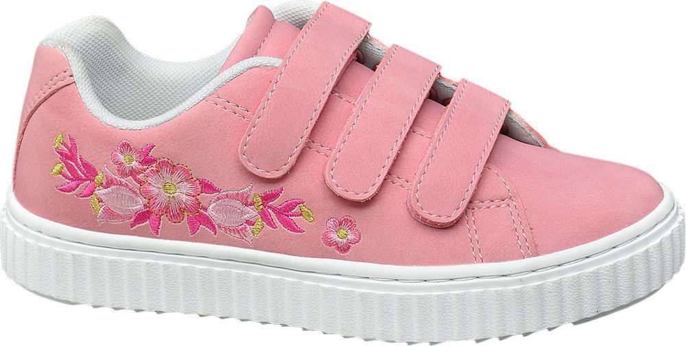 Deichmann - Graceland Růžové tenisky na suchý zip Graceland 32 růžová - obrázek 1