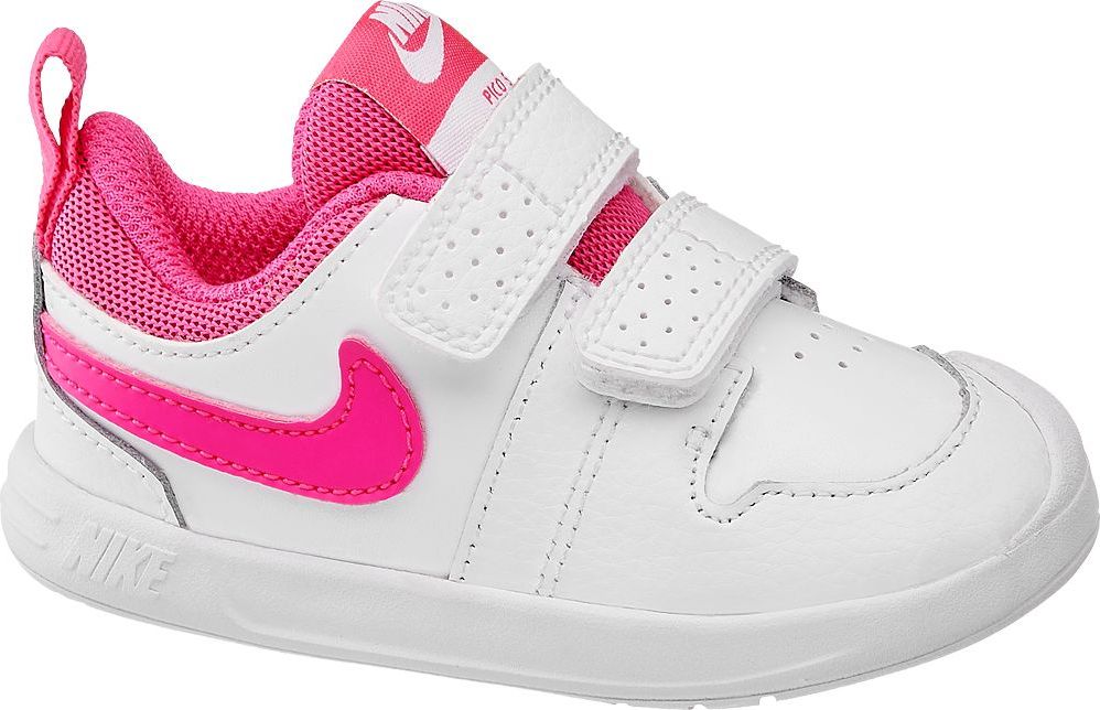 Deichmann - NIKE Bílé dětské tenisky na suchý zip Nike Pico 23.5 bílá - obrázek 1