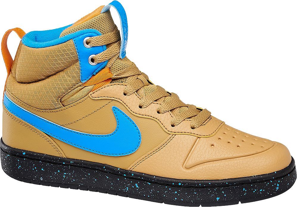 Deichmann - NIKE Světle hnědé kotníkové tenisky Nike Court Borough Mid 38 světle hnědá - obrázek 1