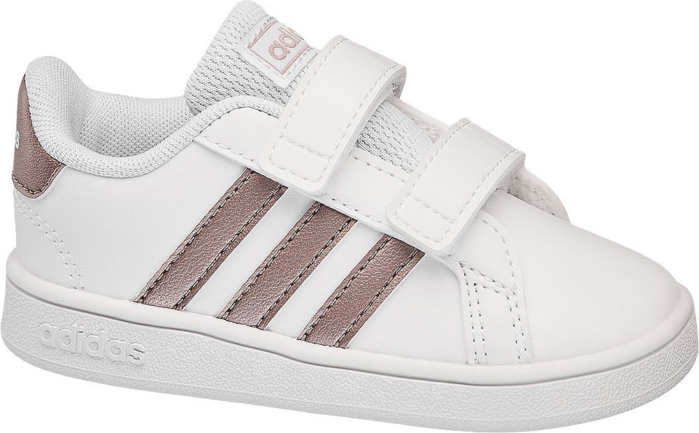 Deichmann - adidas Bílé dětské tenisky na suchý zip Adidas Grand Court Inf 21 bílá - obrázek 1