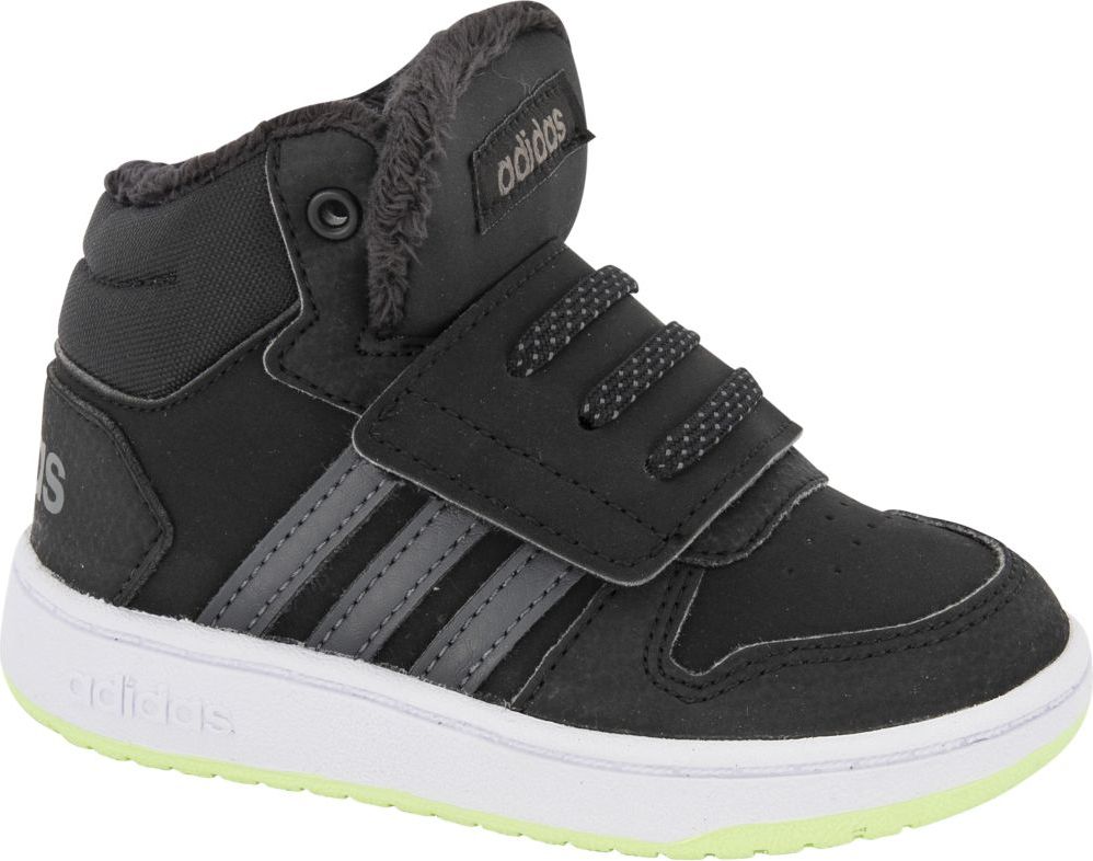 Deichmann - adidas Černé dětské kotníkové tenisky Adidas Hoops Mid 2.0 22 černá - obrázek 1