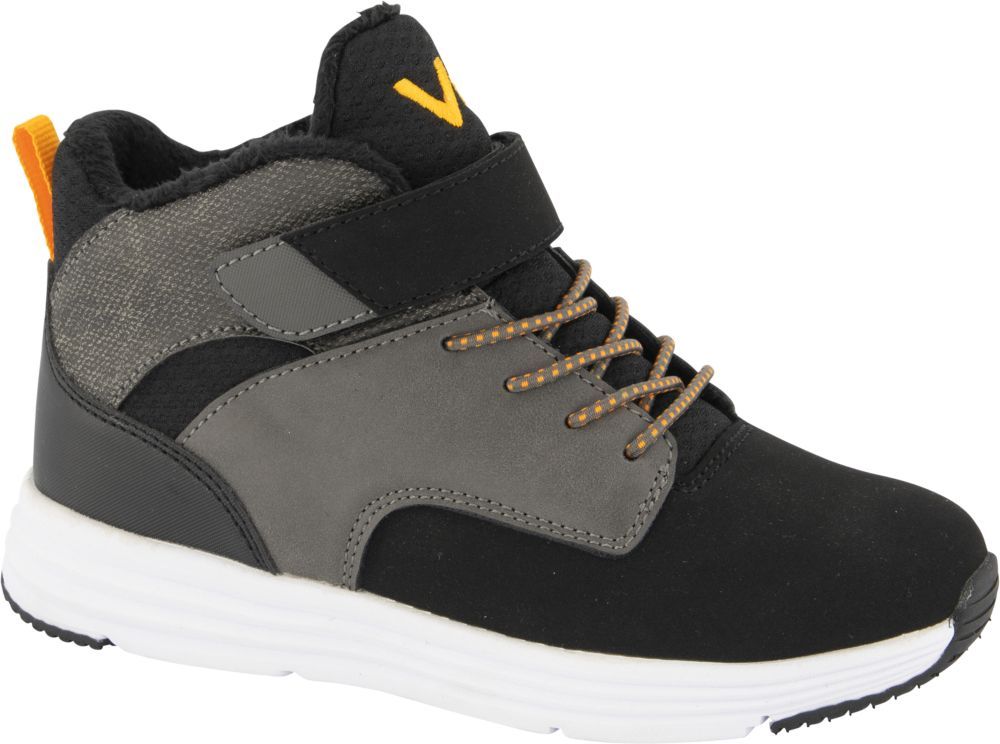 Deichmann - Vty Šedo-černé kotníkové tenisky na suchý zip Vty 33 černo-šedá - obrázek 1