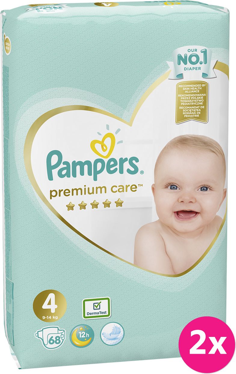 PAMPERS Premium Care 4 MAXI (9-14 kg) 136 ks Jumbo Pack – jednorázové pleny - obrázek 1