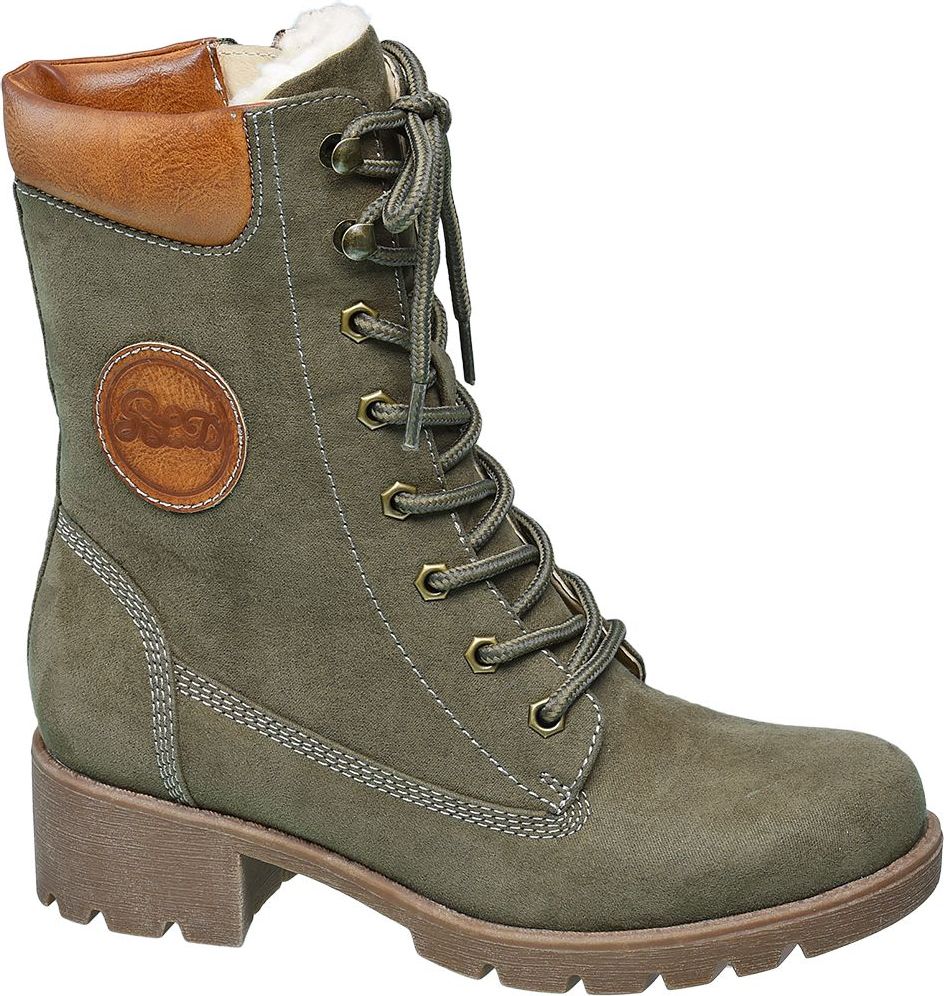 Deichmann - Graceland Zelená dívčí kotníková obuv Graceland se zipem 34 zelená - obrázek 1