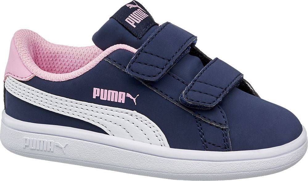 Deichmann - Puma Modré dětské tenisky na suchý zip Puma Smash V2 L V Inf 23 modrá - obrázek 1