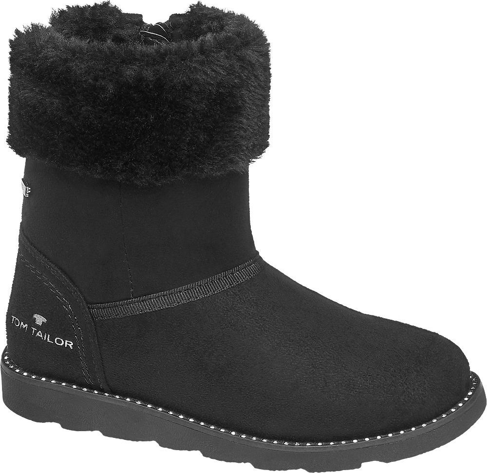 Deichmann - Tom Tailor Černé dívčí kozačky Tom Tailor s TEX membránou 37 černá - obrázek 1