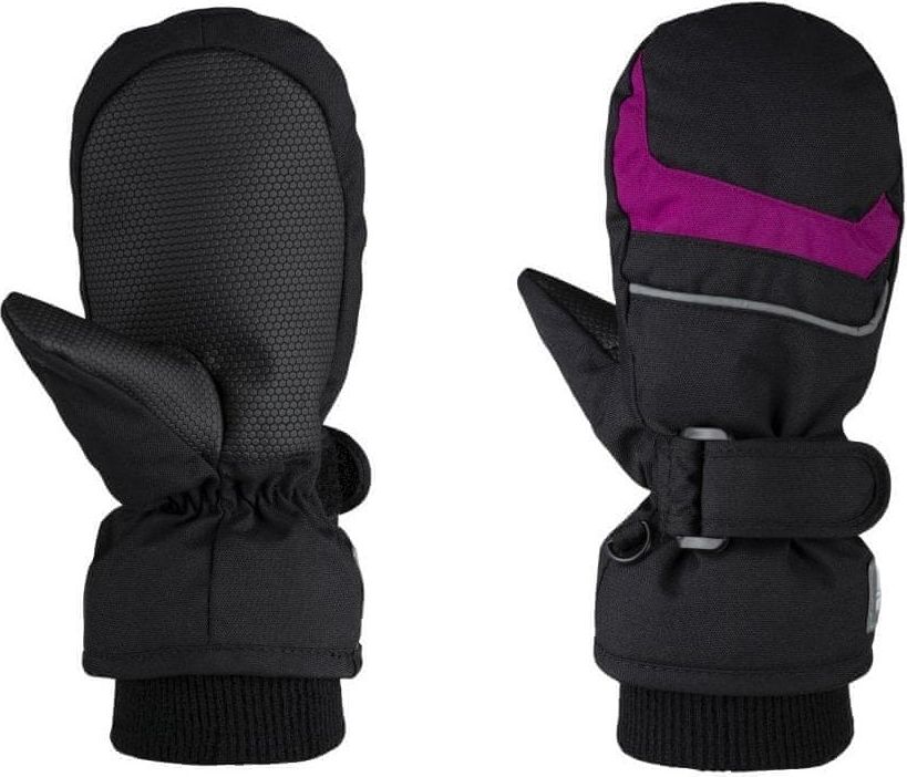 Loap dětské palčáky Rafko 10 černá/růžová - obrázek 1