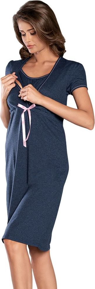 ITALIAN FASHION Dámská noční košile Italian Fashion Kalini kr.r. tmavomodrá XL - obrázek 1