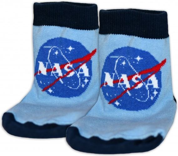 Baby Nellys Bavlněné ponožky Nasa - modré - 17-18 vel. ponožek - obrázek 5