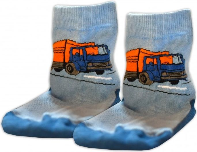 Baby Nellys Bavlněné ponožky Náklaďák - modré, vel. 17-18cm - obrázek 5