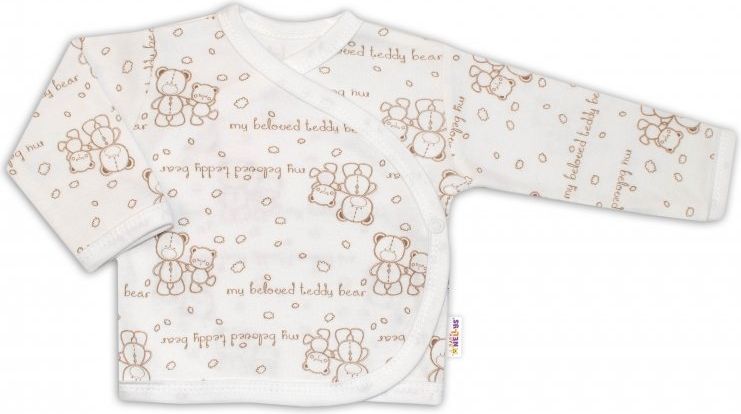 Baby Nellys Košilka Baby Teddy, zapínání bokem - Medvídci, vel. 62 - obrázek 2