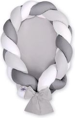 Hnízdečko pro miminko/mantinel - COP bílo-šedo-antracit/šedá - obrázek 1