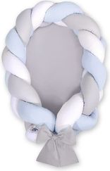 Hnízdečko pro miminko/mantinel - COP modro-bílo-šedý/šedá - obrázek 1