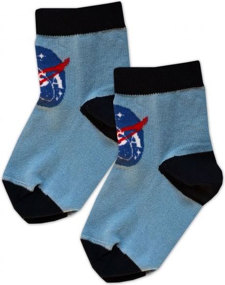 Baby Nellys Bavlněné ponožky Nasa - modré, vel. 15-16cm - obrázek 2