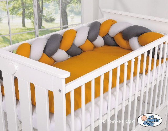 My Sweet Baby Mantinel pletený do copu MAGIC LOOP šedá + hořčicová + antracit - obrázek 4