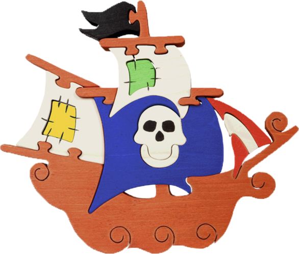 Fauna Trade Puzzle pirátská loď - obrázek 1