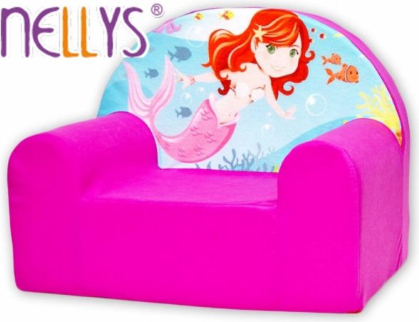 NELLYS Dětské křesílko/pohovečka Nellys ® - Malá mořská víla, růžové - obrázek 1