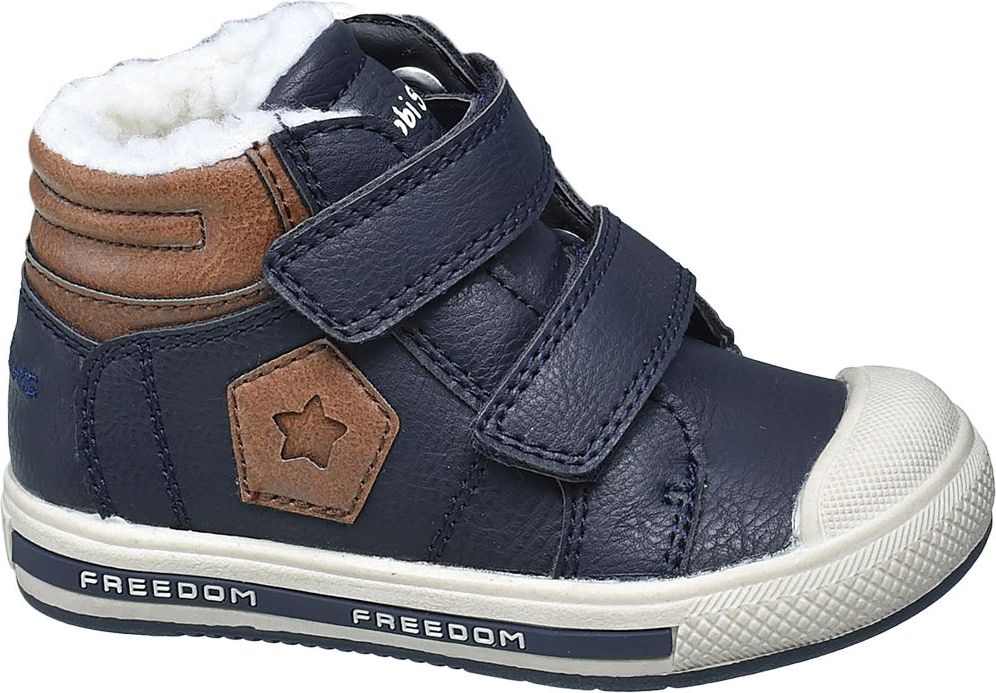 Deichmann - Bobbi-Shoes Modré dětské kotníkové tenisky na suchý zip Bobbi-Shoes 21 modrá - obrázek 1