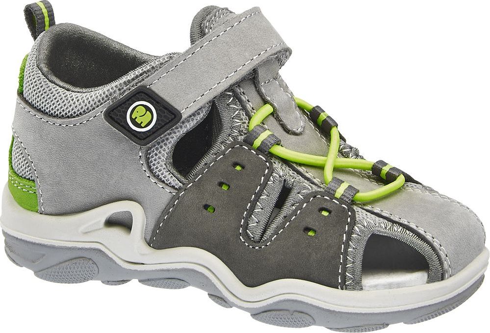 Deichmann - Elefanten Kožené sandály s pevnou patou 21 šedá - obrázek 1