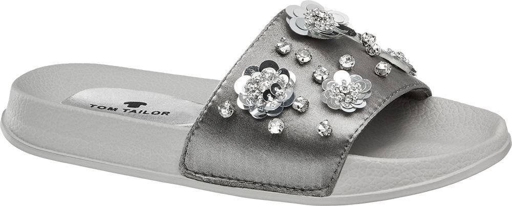 Deichmann - Tom Tailor Šedé dívčí pantofle Tom Tailor 39 šedá - obrázek 1