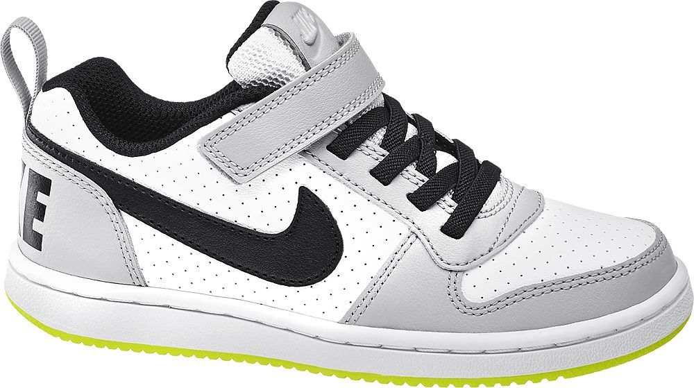 Deichmann - NIKE Šedo-bílé tenisky na suchý zip Nike Court Borough 32 šedobílá - obrázek 1