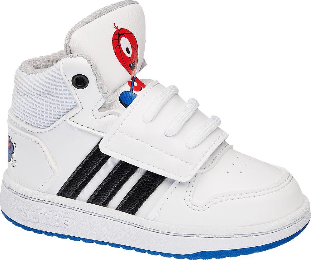 Deichmann - adidas Bílé dětské kotníkové tenisky Adidas Hoops Mid 2.0 Inf 26 bílá - obrázek 1