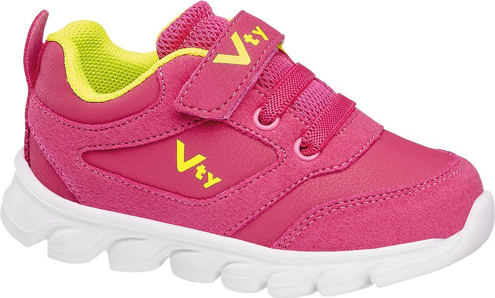 Deichmann - Vty Růžové dětské tenisky na suchý zip Vty 22 růžová - obrázek 1