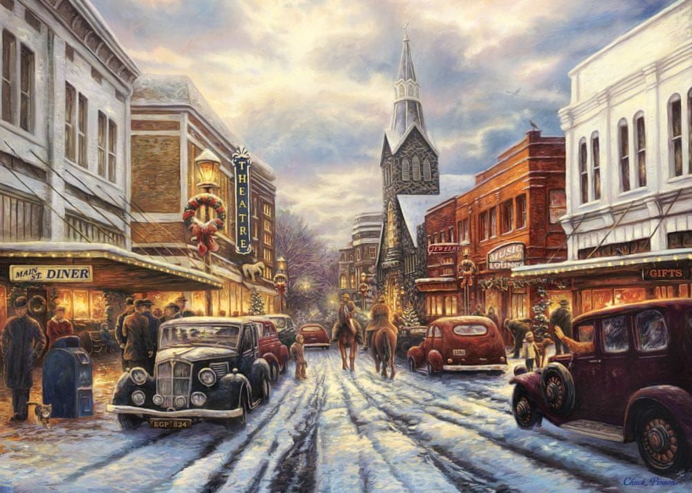 Grafika Puzzle 500 dílků Chuck Pinson - The Warmth of Small Town Living - obrázek 1