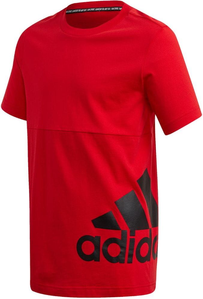Adidas chlapecké tričko YB MH BOS T2 164 červená - obrázek 1