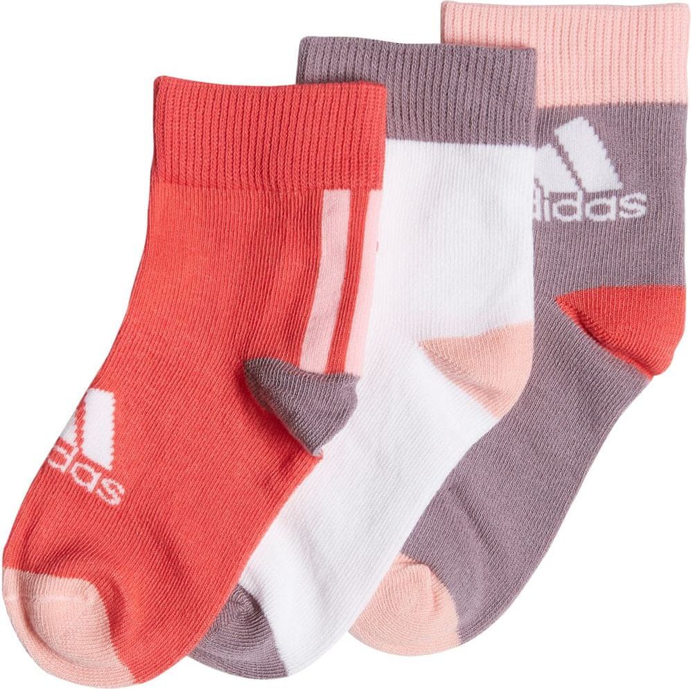Adidas dětské ponožky LK ANKLE S 3PP XL růžová - obrázek 1