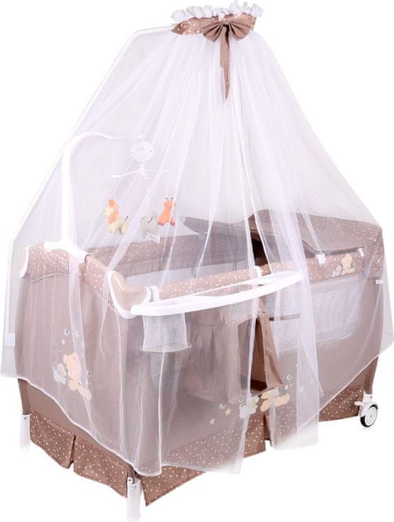 Lorelli Cestovní postýlka SLEEP'N'DREAM ROCKER+BLDCHN BEIGE ZA ZA - obrázek 1