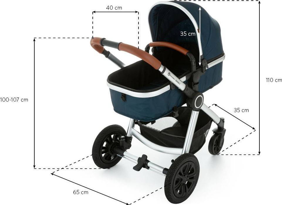 Kočárek kombinovaný 3v1 Grand II Platinum Indigo Petite&Mars 2020 - obrázek 11