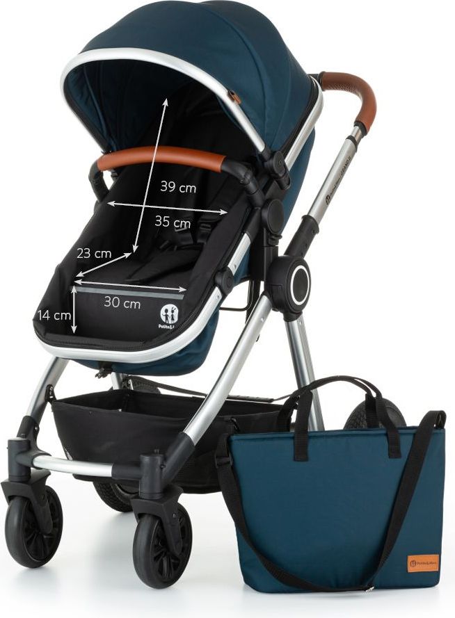 Kočárek kombinovaný 3v1 Grand II Platinum Indigo Petite&Mars 2020 - obrázek 12