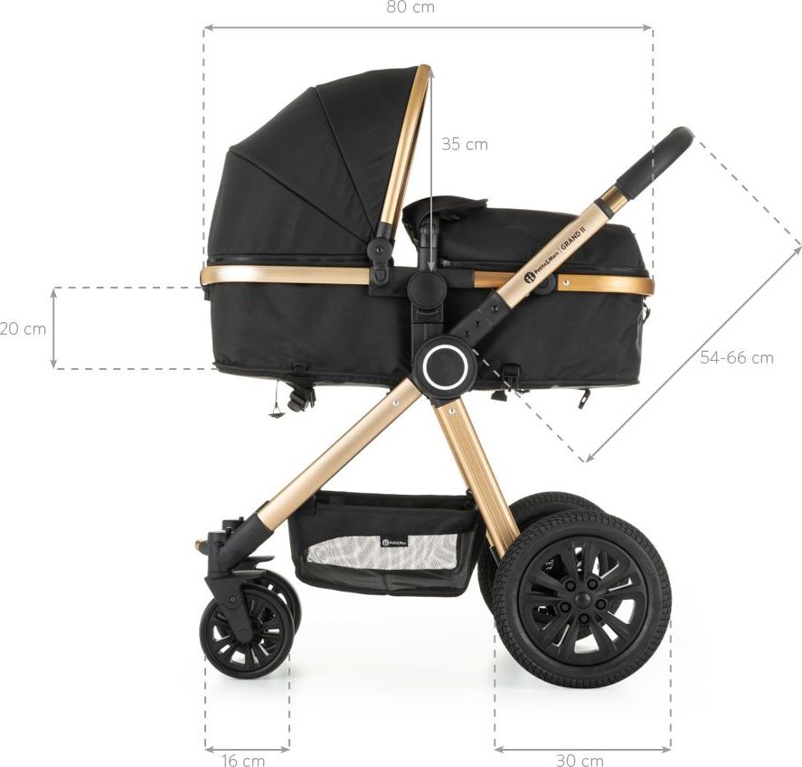 Kočárek kombinovaný 3v1 Grand II Golden Ebony Petite&Mars 2020 - obrázek 11