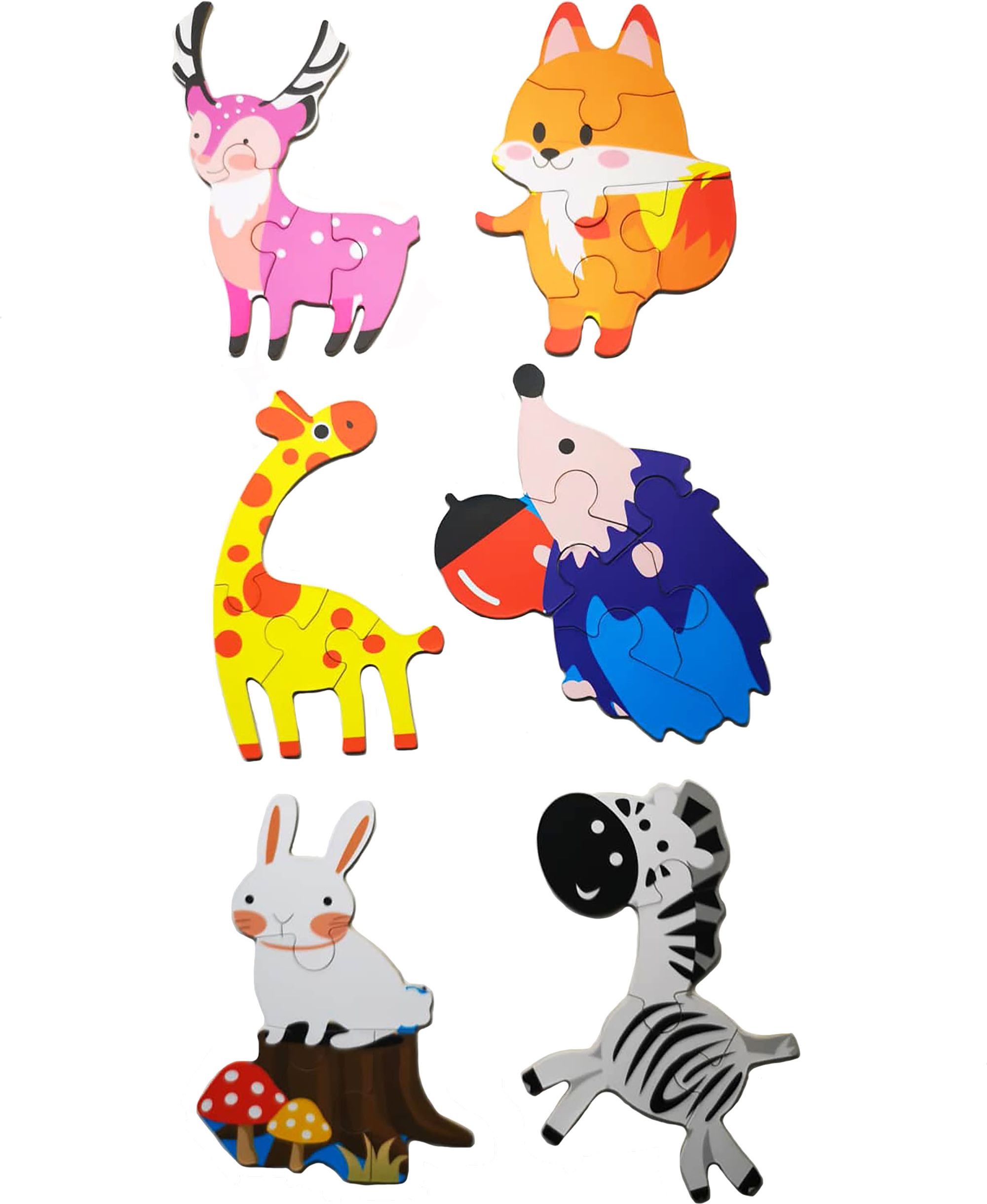 VIVI WOOD TOY Moje první puzzle 6v1 zvířátka I. - obrázek 2