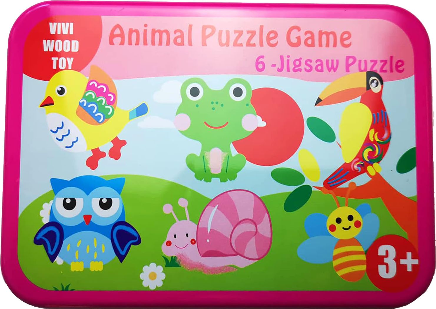 VIVI WOOD TOY Moje první puzzle 6v1 zvířátka II. - obrázek 1